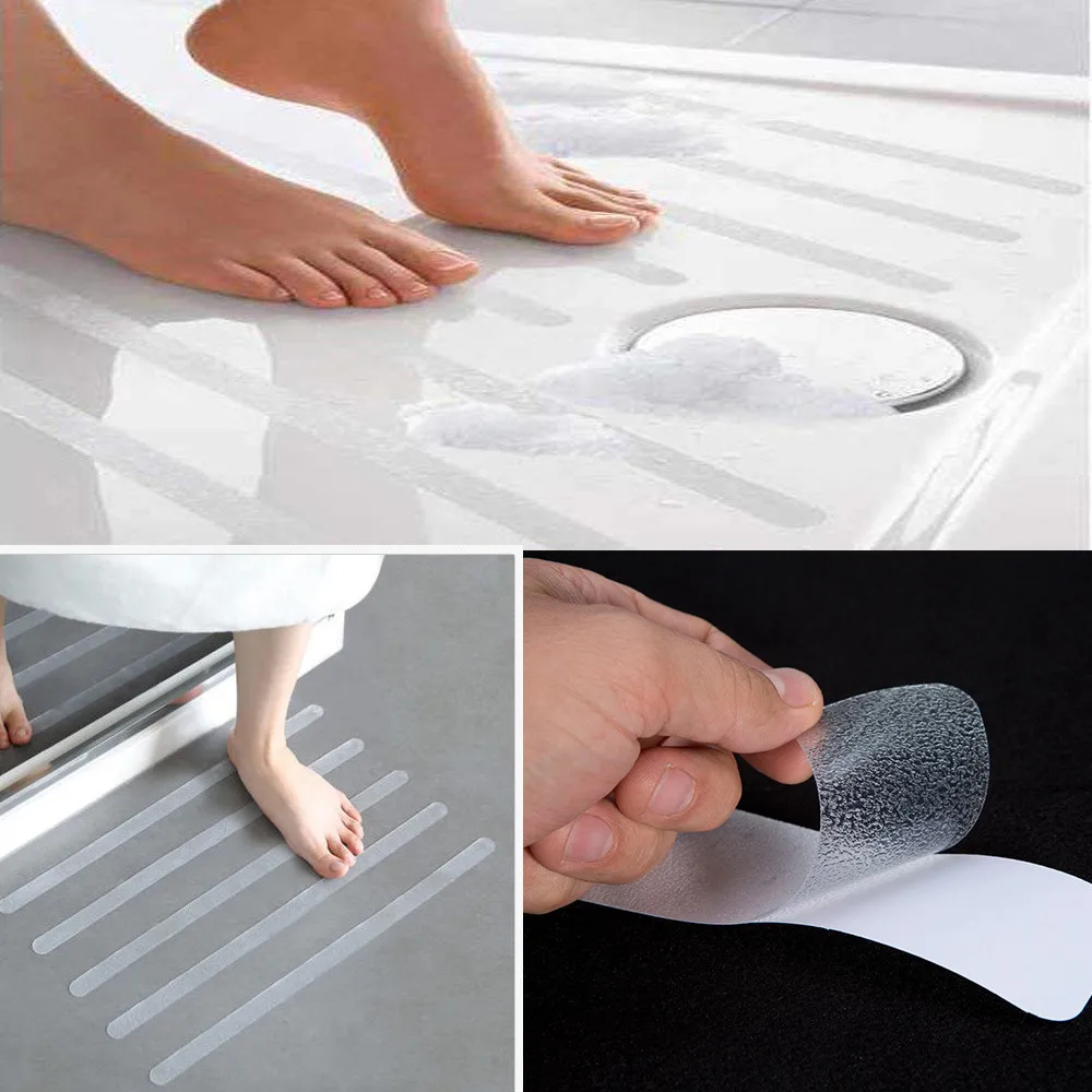 Anti-Slip Strips Shower Stickers Bath Safety Strips Transparent Non Slip Strips Stickers For Bathtubs Showers Stairs Floors