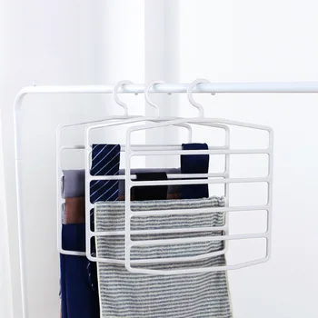 

Multi-Layer Plastic Scarf Clothes Hangers Non-Slip Space Save Pants Trousers Tie Belt Hangers Storage Racks for Home Storage