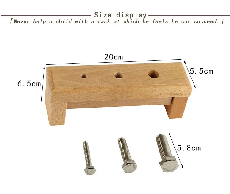 Монтессори детские игрушки высокого качества деревянные болты и гайки обучение образовательный Дошкольный обучение