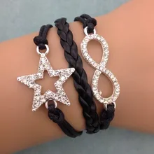 1 шт. бесконечности браслет, браслет ручной работы, Звездный браслет, подарок для друга, браслет 3131 мини-заказ 10