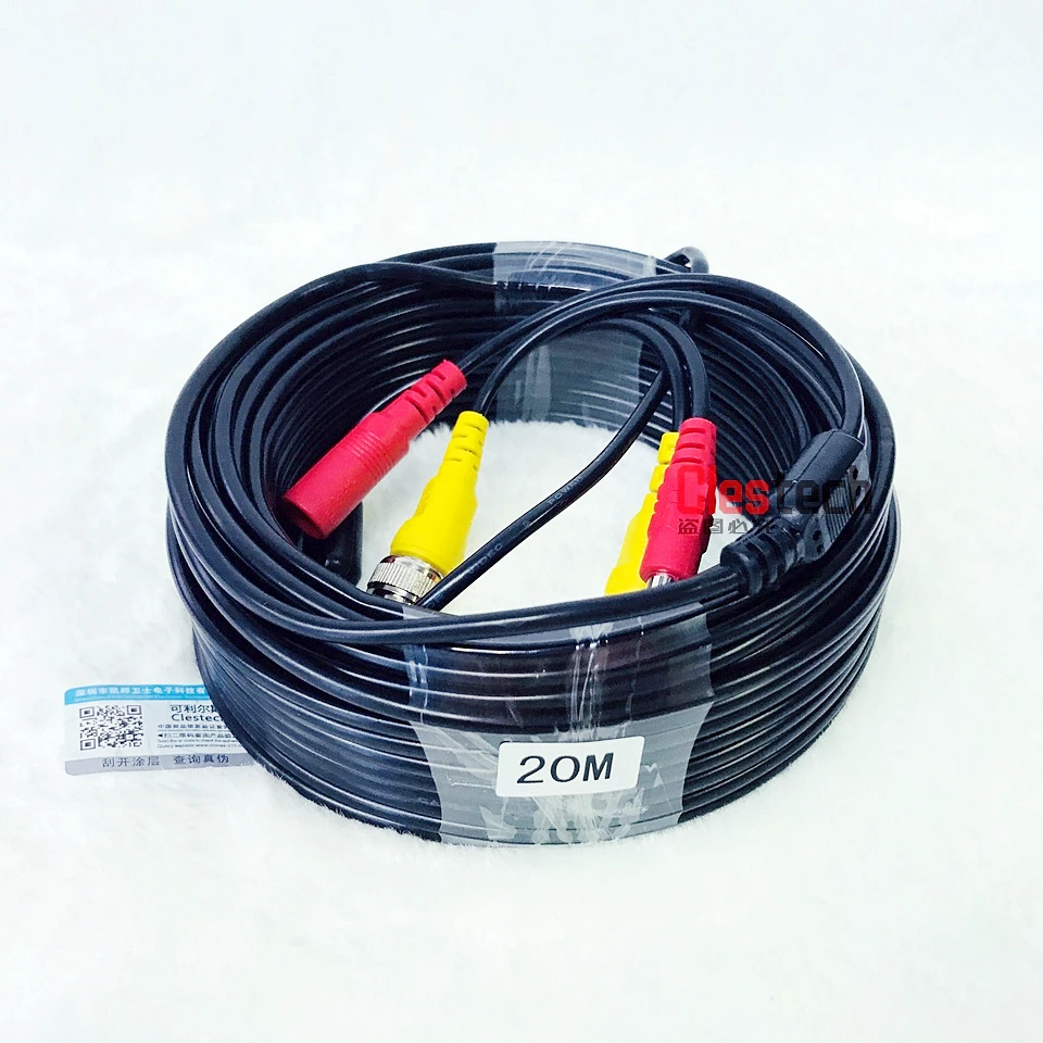 5m 10m 15m 20m 30m 50m 3.2FT Video+power cord HD copper Security Camera Wires Extension extension with BNC+DC 2in1 two in Cable