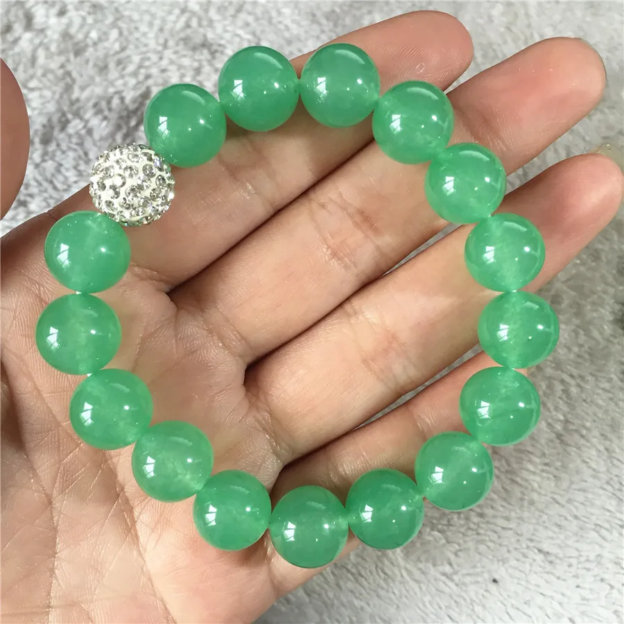 Natural Green Aventurine Beaded Bracelets Fashion Charm Women Bangle