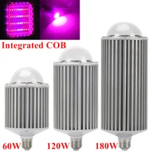 180 Вт 120 Вт 60 Вт E27 полный спектр COB светодиодные лампы для выращивания, культивирование на гидропонике, цветы, медицинские комнатные растения, освещение для выращивания палатки