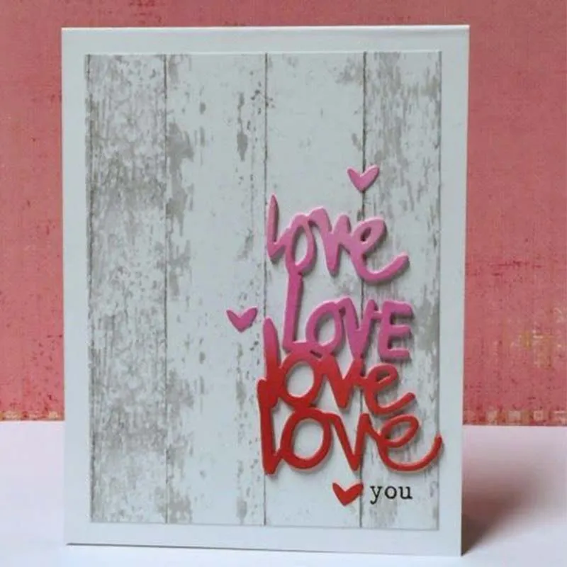 

Love Word Sentiment Metal Cutting Dies Stencil For DIY Scrapbooking Decorative Embossing Suit Paper Cards Template Handcarft