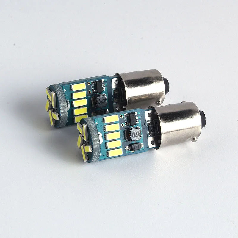 Buy 2pcs Canbus BA9s BAX9S BAY9S LED Bulb 15 SMD 4014 Chipset H6W T4W Light Backup Reversing Side Light Bulb Error Free White Ligh