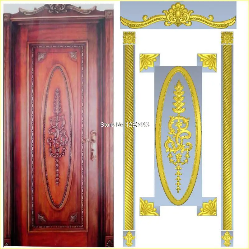 

6pcs/lot Door_10 3D Model STL relief for cnc STL format Furniture 3D STL format furniture decoration