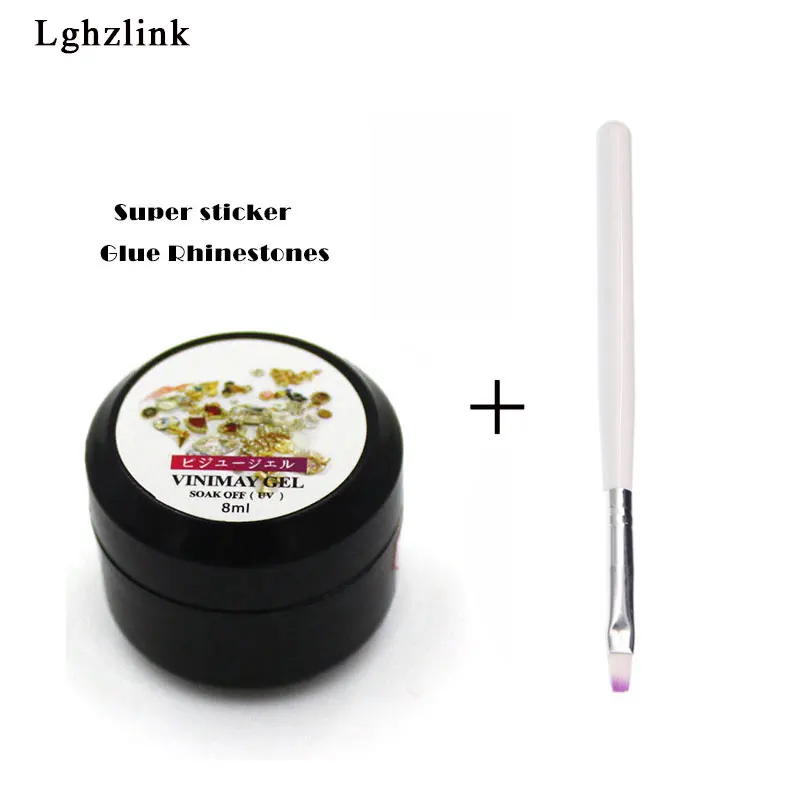 

Lghzlink Nail Glue for Rhinestones Nail Decoration Adhesive Glue Brush for UV /LED False Nails Tips Manicure Decoration Tool