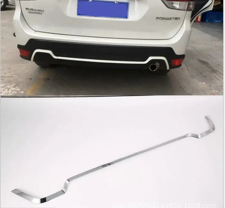

For Subaru Forester 2019 Exterior Rear Bumper Bottom Protector Cover Trim Sequin Sticker ABS Chrome 2Pcs/Set
