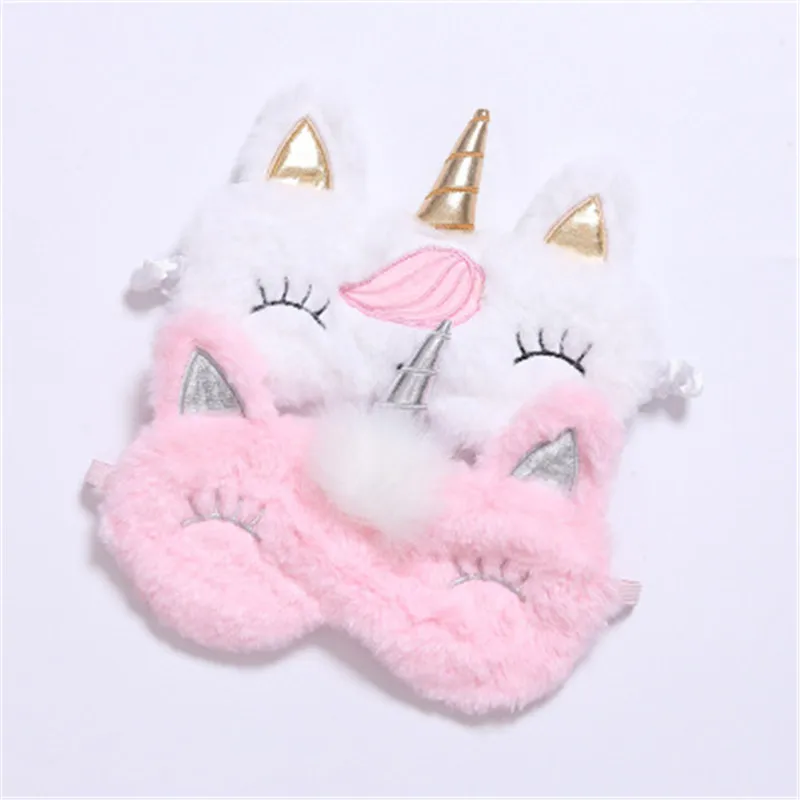 Pink Unicorn Eye Mask Sleeping Eye Mask slaapmasker Blindfold Eye Cover Shadow Soft Cover for Traveling Sleep Eyeshade Party