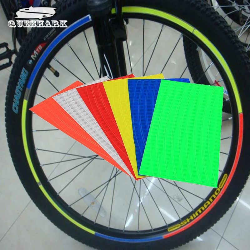 6Pcs/Set Bicycle Reflective Stickers Bike Wheel Rim Accessories