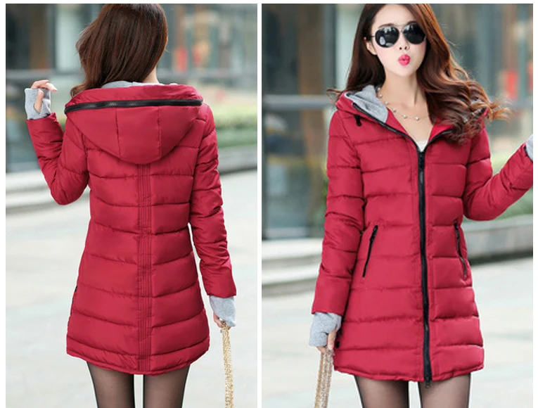 Women's Fabulous Zip-up Plus Size Warm Hoodie-Red