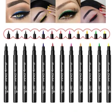 Hot 12 Color Matte Eyeliner Liquid Pencil Waterproof Make Up Eye Liner Black Blue Red Green Brown Matte Liners Eyes Makeup