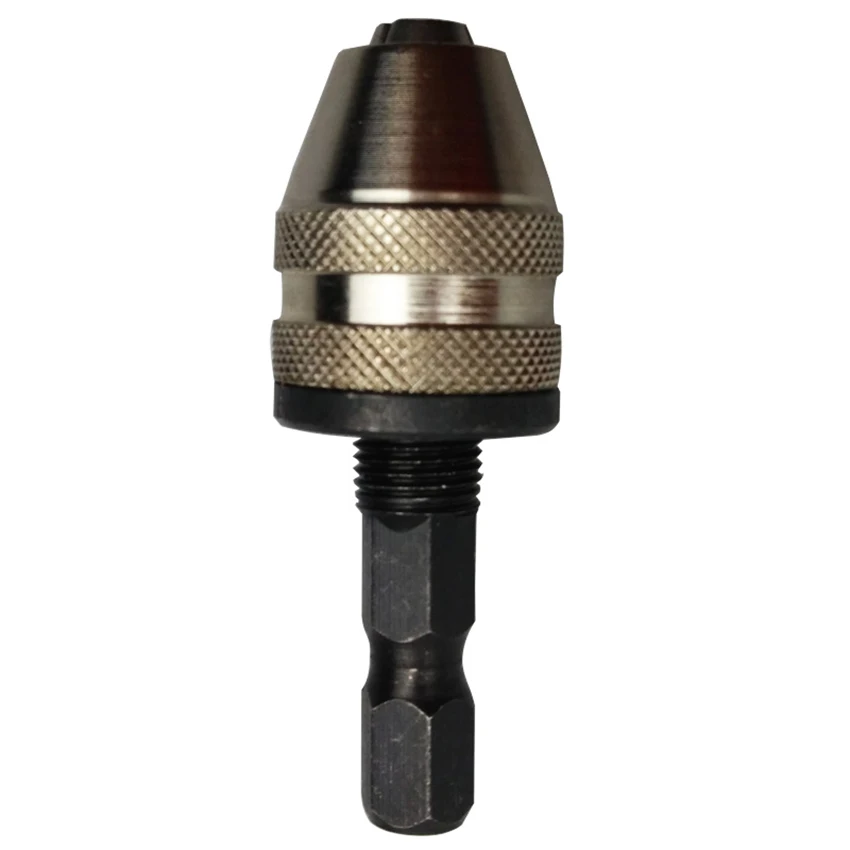 

6MM Hex Keyless Drill Chuck Quick Change Adapter Converter for Electric Drills 0-3mm Clamping Range Driver Tool Accessories