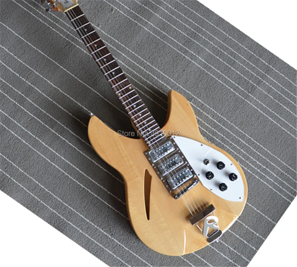 

Hot Selling Semi-hollow Ricken 360 Guitar 12 Strings RICK Burlywood Electric Guitar Free shipping