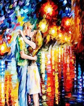 

5D DIY Diamond Painting Kissing Lover Diamond Embroidery Mosaic Rhinestones Cross Stitch Pastoral Yarn Abstract Oil Resin Craft