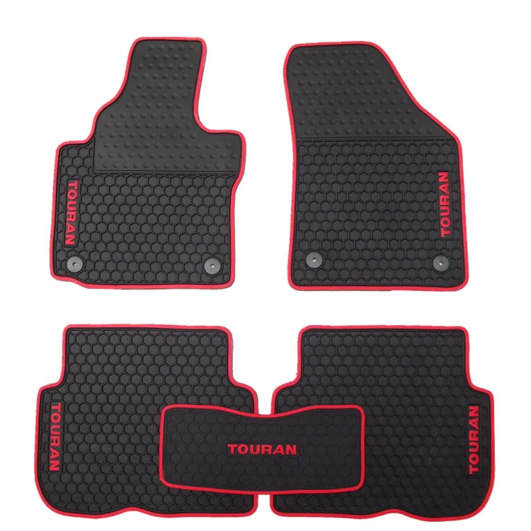 

special free shipping no odor rubber waterproof rugs non slip easy clean latex car floor mats for VW TIGUAN TOURAN MAGOTAN