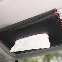 Автомобильный комплект коробка для салфеток Универсальный PU автомобильный солнцезащитный козырек подвесной Тип тканевый чехол в автомобиль Стайлинг