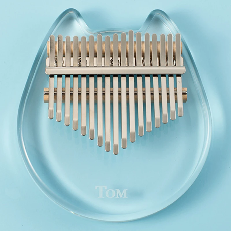 

TOM Acrylic Kalimba Thumb Piano with 17 Keys Transparent Animal Model Crytal Clear Cartoon Shape Integrated Molding Thumb Piano