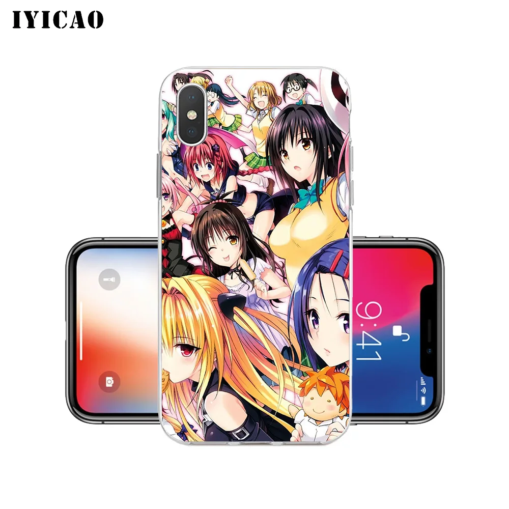 Мягкий силиконовый чехол IYICAO To Love Ru Darkness для iPhone X XR XS MAX 6 6s 7 8 Plus 5 5S SE