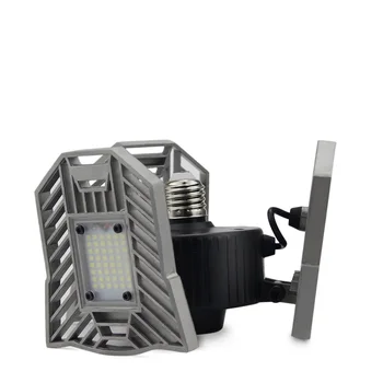 

E27 LED 220V 110V 60W Deformable Lamp 6000lm Foldable 3 Adjustable lamp heads+Aluminum alloy heat dissipation for Garage ceiling