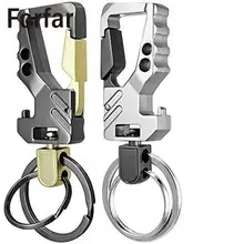 Цинковый сплав, автомобильные брелки, Анти-Царапины, мульти брелок, открывалка для бутылок, карабин с поворотными двойными петлями, кольцо для ключей, многофункциональный инструмент