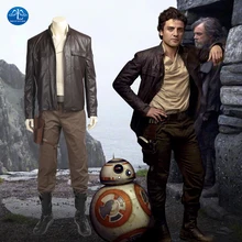 MANLUYUNXIAO Star Wars 8 Cosplay Costume Poe Dameron Cosplay Costume Adult Full Set Halloween Costumes For Men Custom Made tekken steve fox cosplay costume adult costume full set custom made