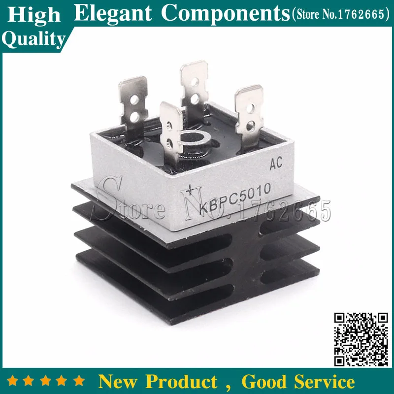 1PCS KBPC5010 50A 1000V Bridge Rectifier Diode With Rectifying Bridge