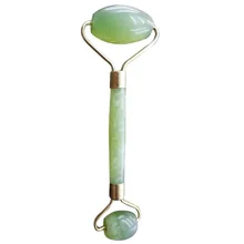 Двойные головки натурального нефрита уход за лицом ручной массажёр против морщин здоровое лицо массаж тела, ног инструменты лучший подарок