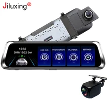 Jiluxing M902S 10 “streaming di file multimediali di rearview dell’automobile dello specchio DVR Super night vision 1080 P della Macchina fotografica due telecamere Video registratore Dash cam