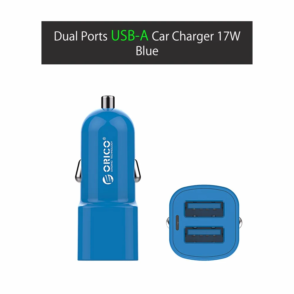 Автомобильное зарядное устройство ORICO с двойным usb-выходом 2,4 А, быстрое зарядное устройство для мобильного телефона, адаптер для путешествий, прикуриватель, 12-24 В постоянного тока, автомобильное зарядное устройство