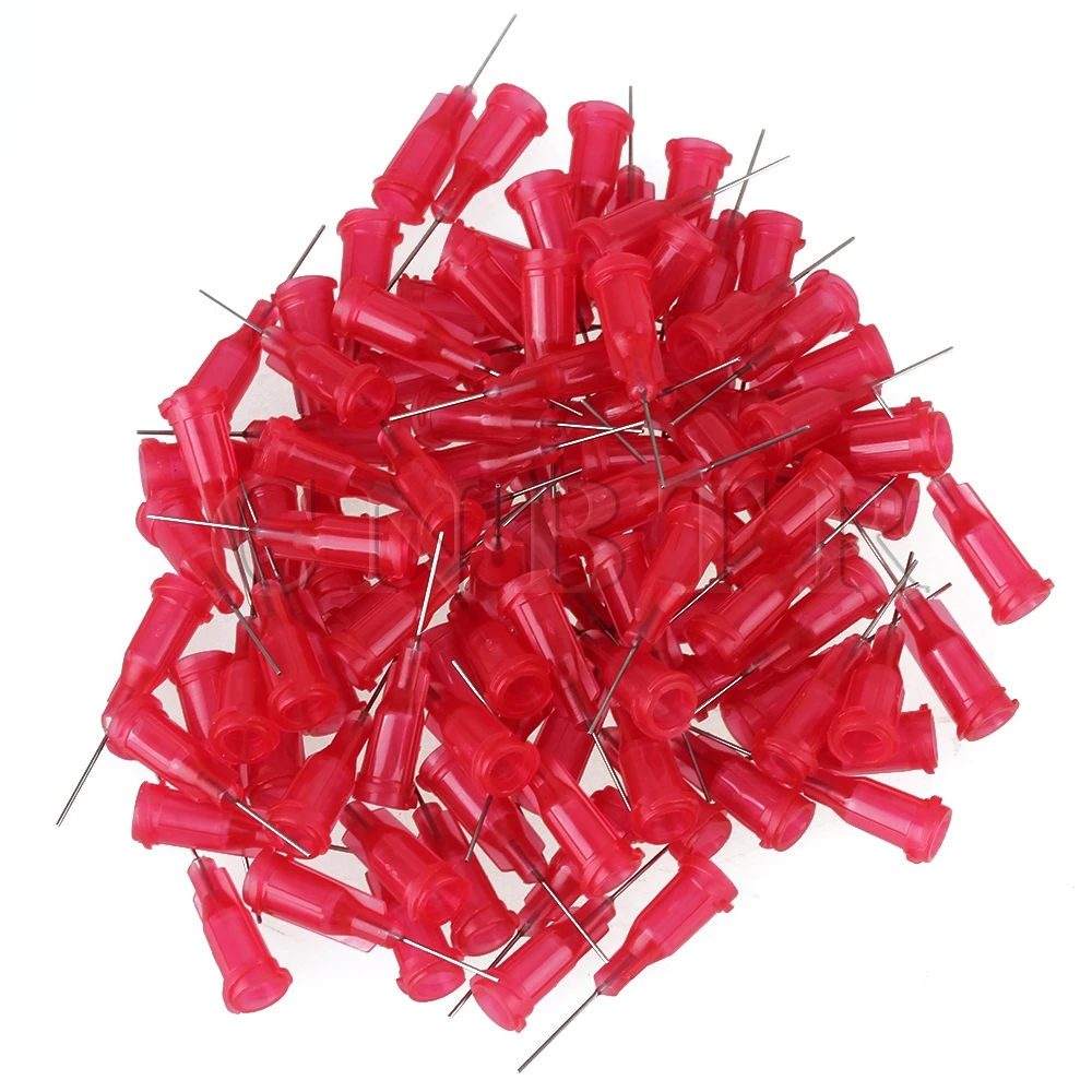 

CNBTR 100pcs Red Industry Dispensing Blunt Needle Tips 25Ga 1/2 Inch
