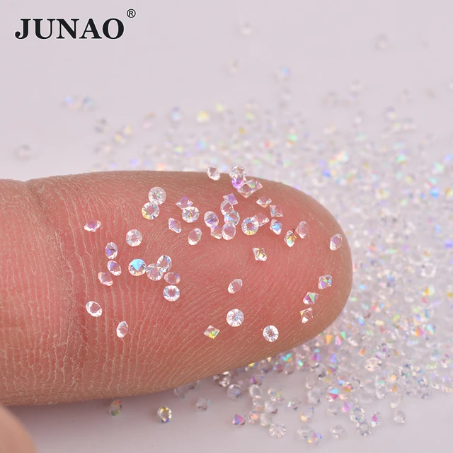 JUNAO 4mm Black AB Crystal Small Nail Rhinestones Non Hotfix Strass  Flatback Acrylic Stones Round Diamond Beads for DIY Crafts - AliExpress