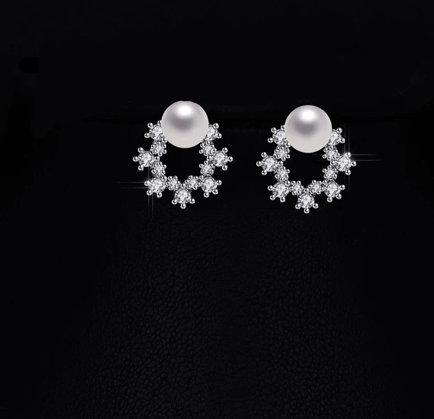 

Fashion woman earrings snowflake zircon earrings