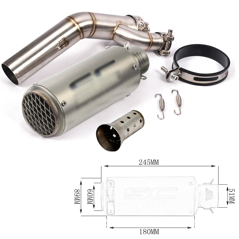 Выхлопная система глушителя для мотоцикла, запчасти для средней трубы, выхлопная труба мотоцикла с db killer для BMW S1000RR S1000R S1000XR