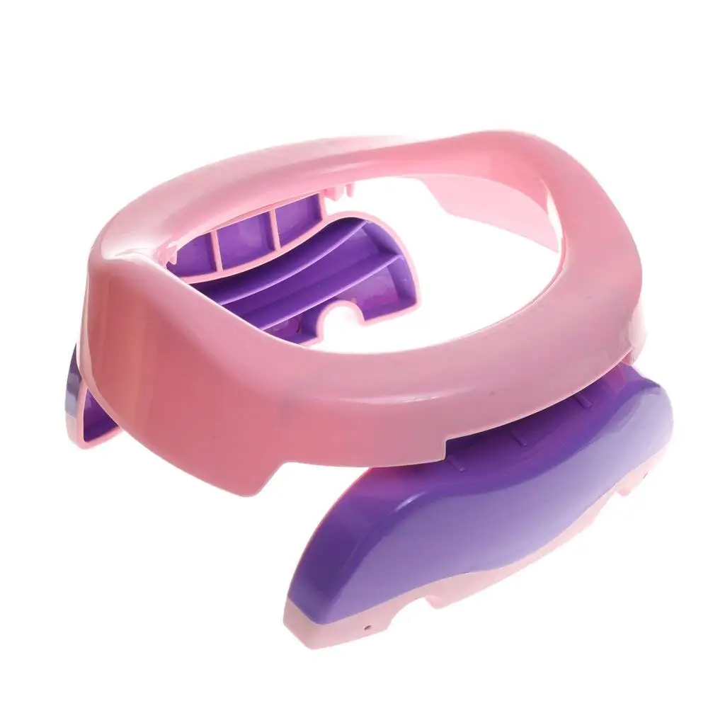 Portable Folding Seat Children POTETTE Plus Travel Potty With 10 PP Bags – Pink