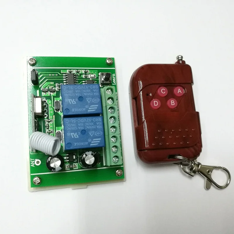 Double way dual remote control switch 12V Motor positive inversion