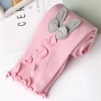 pink New Leggings for Girls Kids Spring Autumnm Cotton flower Leggins Children Skinny Clothing Trouser Pants Cute Leginsy Getry - Цвет: pink