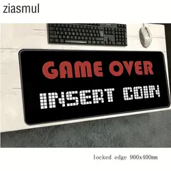 Game Over коврик для мыши 900x400x2 мм коврики Расширенный широкий большой коврик для мыши игровые аксессуары с обработанным краем игровые коврики