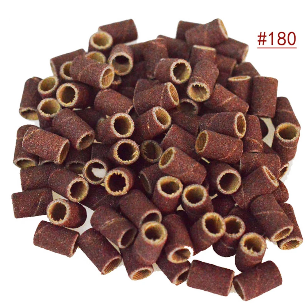 

100pcs/Lot Nail Art Sanding Bands for Manicure Pedicure Machine 80# 120# 180# Nail Art Tool