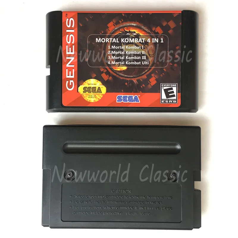 

Mortal Komban 4 in 1 English Language For 16 bit Game Collection For SEG GENESIS Mega Drive For PAL and NTSC Cartridge