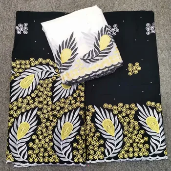 

2019 Latest Swiss voile Laces Fabric High Quality Nigerian African French Cotton Embroidered Lace Fabrics 7Yards For Dress A2028