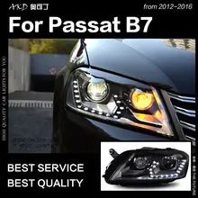 AKD Car Styling for VW Passat B7 Headlight 2012 2016 Passat Europe LED DRL Hid Head