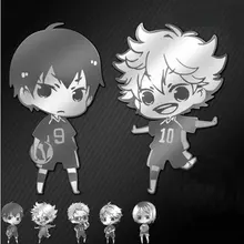 9pcs set New Phone Laptop PSP DIY Metal Sticker Anime Haikyuu Decal Stickers Skateboard Sticker Toy