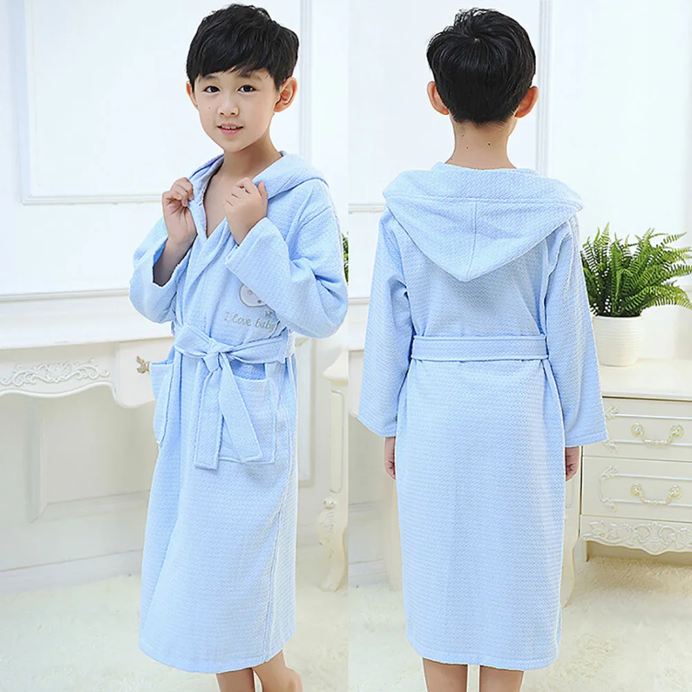 

High quality New Children Bathrobe Girls Flannel Robes Kids Sleeping Wear Boys Hooded Bathrobe Clothes poncho hooded towel