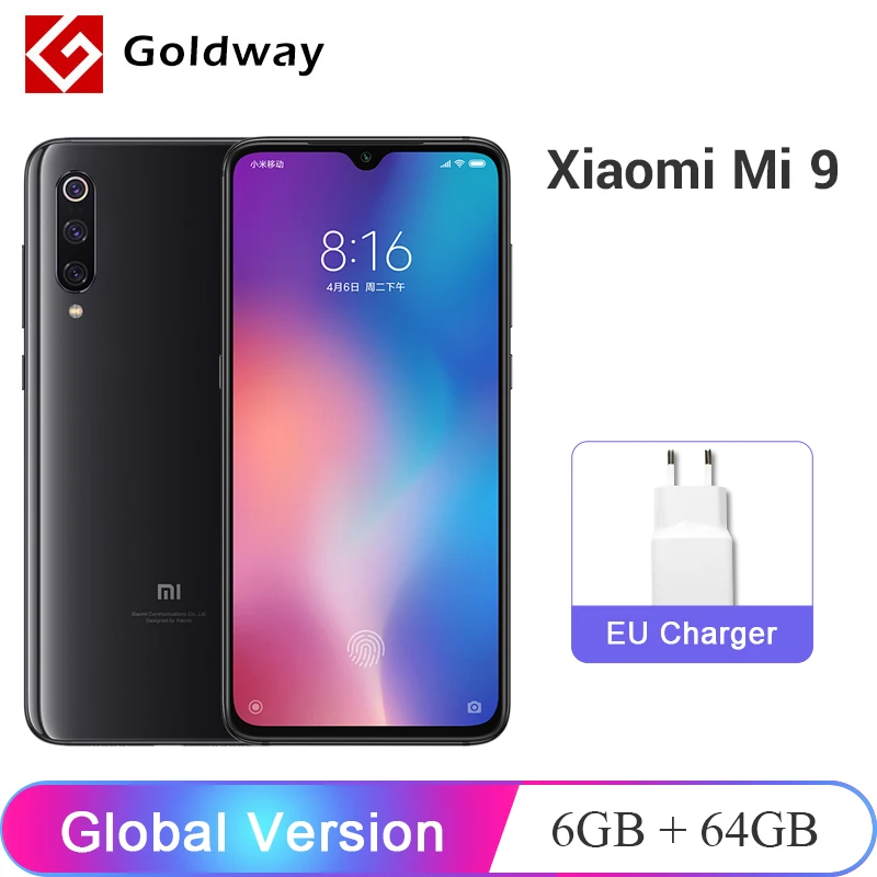 

Global Version Xiaomi Mi 9 Mi9 6GB RAM 64GB ROM Mobile Phone Snapdragon 855 Octa Core 6.39" AMOLED Full Screen 48MP Rear Camera