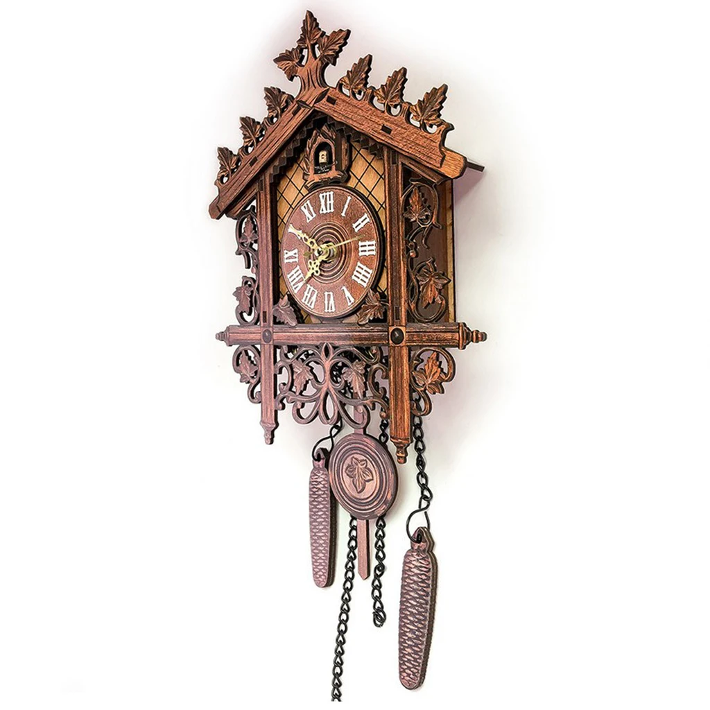 Wooden Cuckoo Wall Clock for Home Decoration Christmas Housewarming Wedding Gifts
