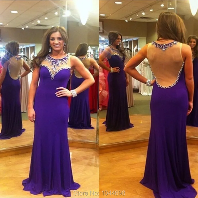 Fashion Crystal Long Mermaid Prom Dresses 2017 Sexy High Collar Formal Mermaid Prom Dress Fast