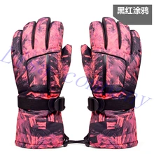 Горячая Распродажа пара цветные зимние сапоги для верховой езды перчатки водонепроницаемые ветрозащитные для катания на лыжах под открытым небом Утепленные перчатки для мотоцикла