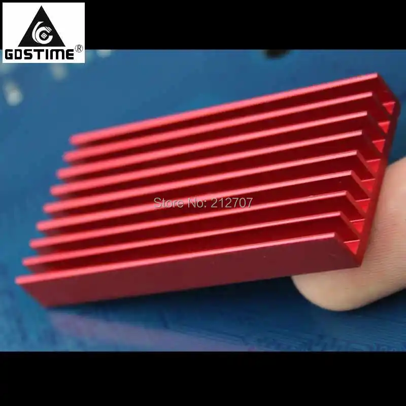 5 шт./лот Gdstime 60x30x8 мм красный анодированный радиатор для радиатора BTC USB ASIC Bitfury |