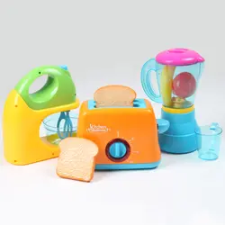 Новые 3 типов 1 Набор/тостер/блендер ролевые игры игрушка домашнее хозяйство Рабочая Кухня игрушки Плита блендер игрушка для малыша девушки